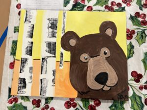 TNC student painting of a bear