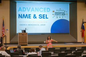 Andrea presenting at the 2025 Convocation