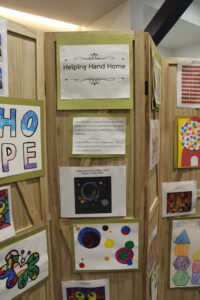 A display of student artwork