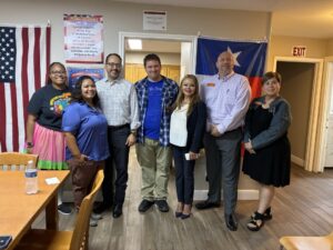 Texas State Senator Jose Menendez with faculty and staff from Boysville