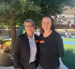 Dr. Veronica Ruiz with Ashley Johnson