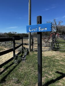 Goat barn sign